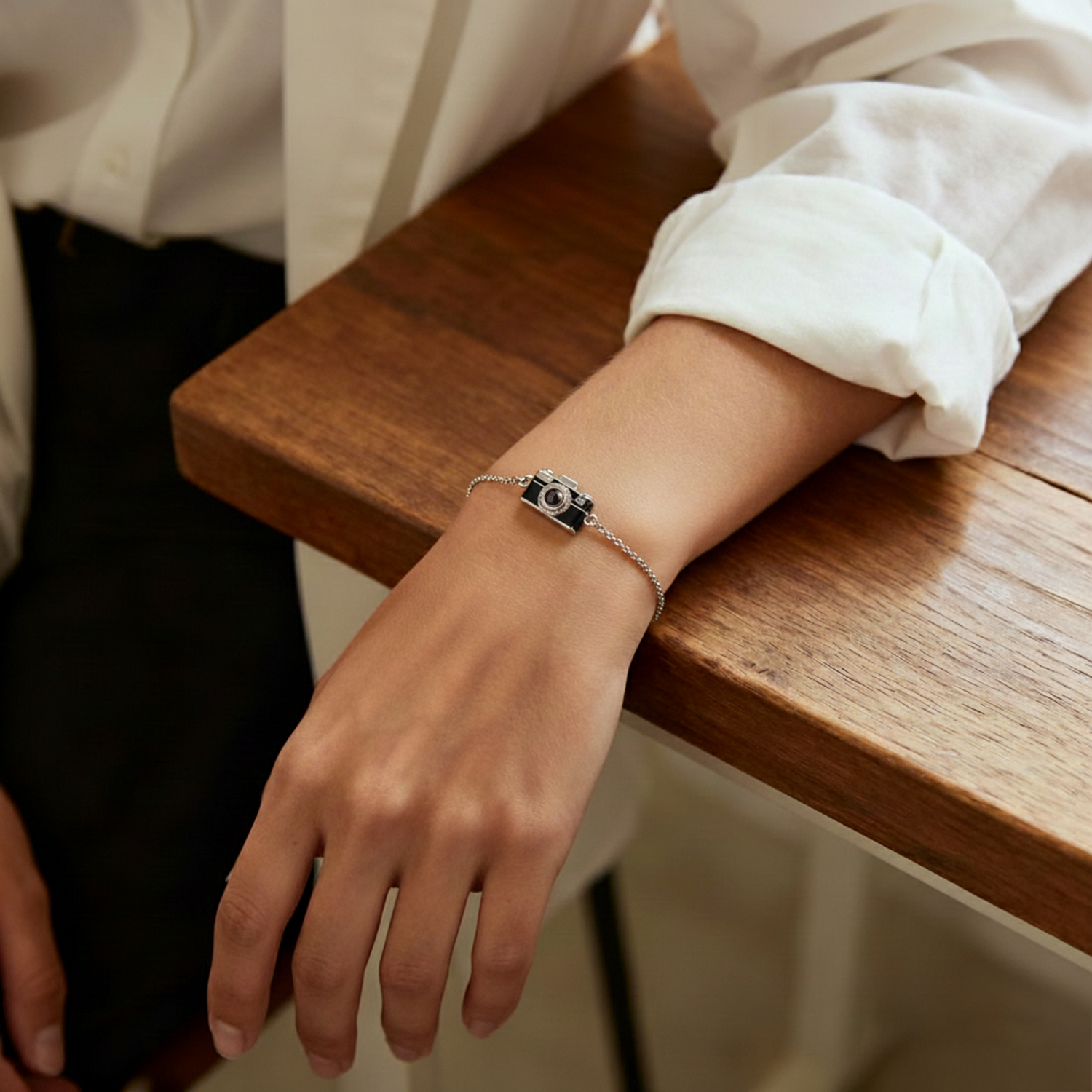 Personalisiertes Fotoarmband Projektions-edelsteinkamera-armband Jubiläumsgeschenke Für Sie - soufeelde