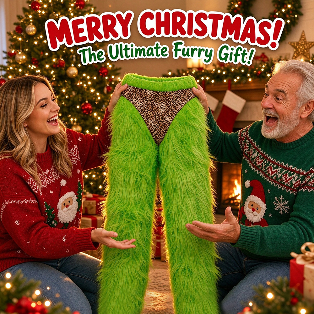 Lustige Grüne Monster-Weihnachts-Pyjamahose – Flauschige Grüne Lounge-Hose Mit Leopardenmuster-Slip-Design, Neuartige Weihnachts-Nachtwäsche - soufeelde
