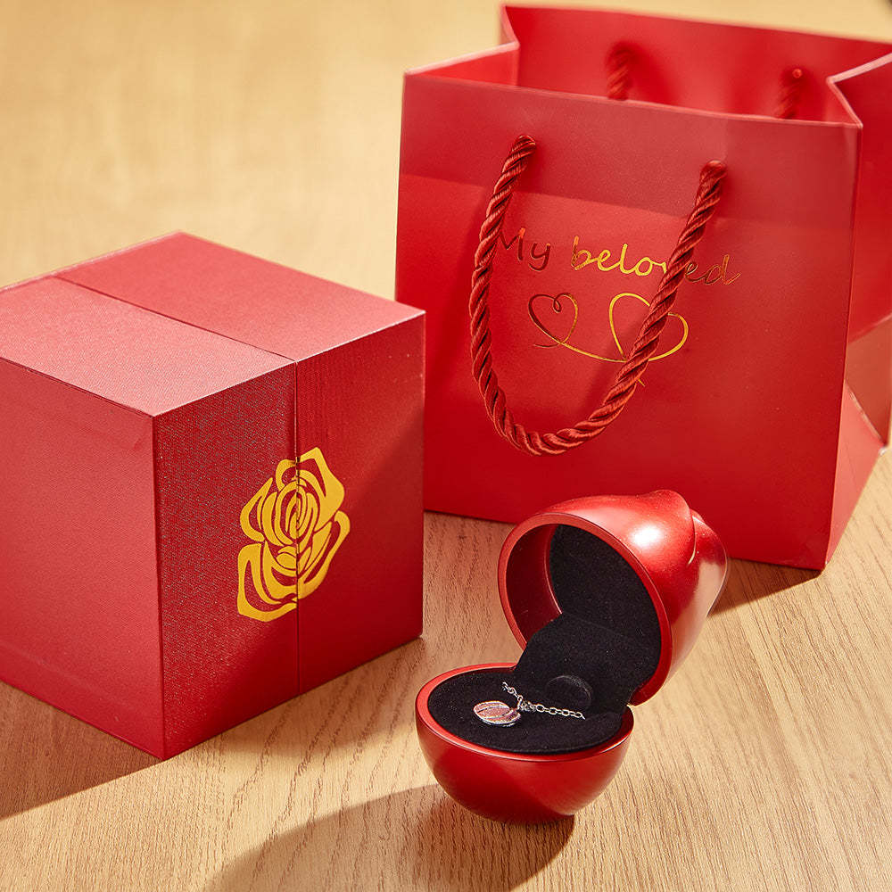 Romantische Geschenkbox In Rosenform Zum Heben Von Halsketten, Schmuck-geschenkbox - soufeede