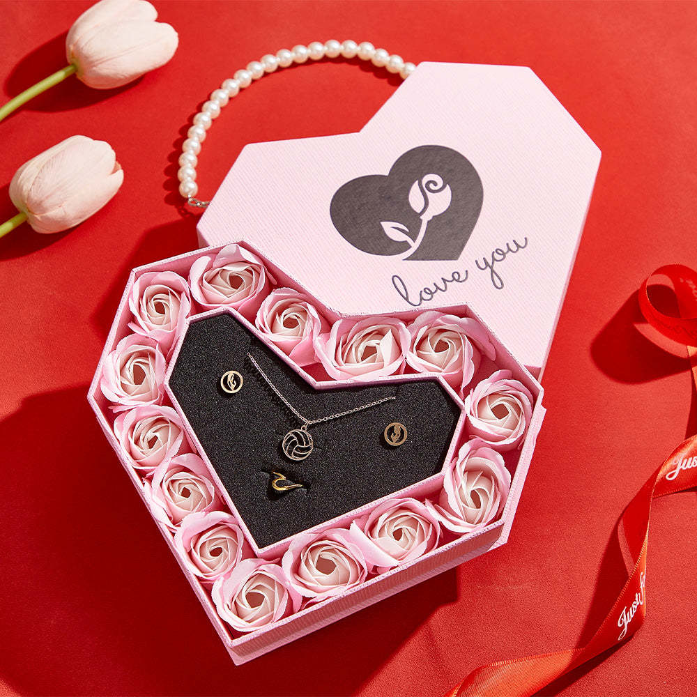 Romantische Herzförmige Schmuck-geschenkbox Zum Valentinstag - soufeede