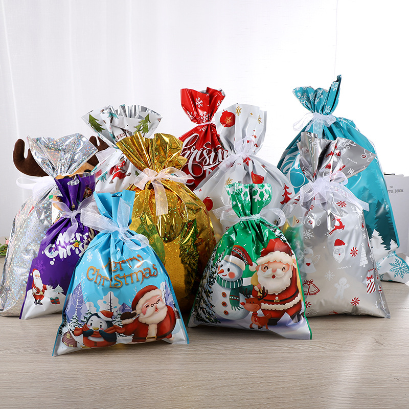 Weihnachtsgeschenktüte Mit Kordelzug, Mehrfachpackung, Geeignet Für Alle Geschenke - soufeelde