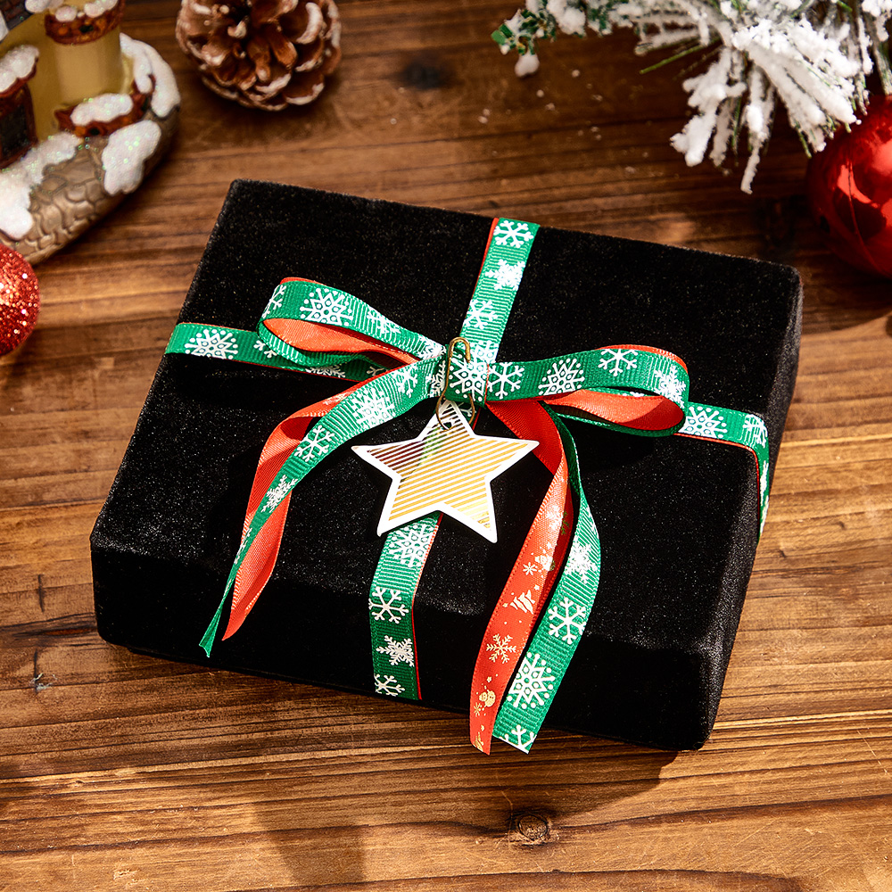 Weihnachtsgeschenkbox Schwarz (14*12*4cm)