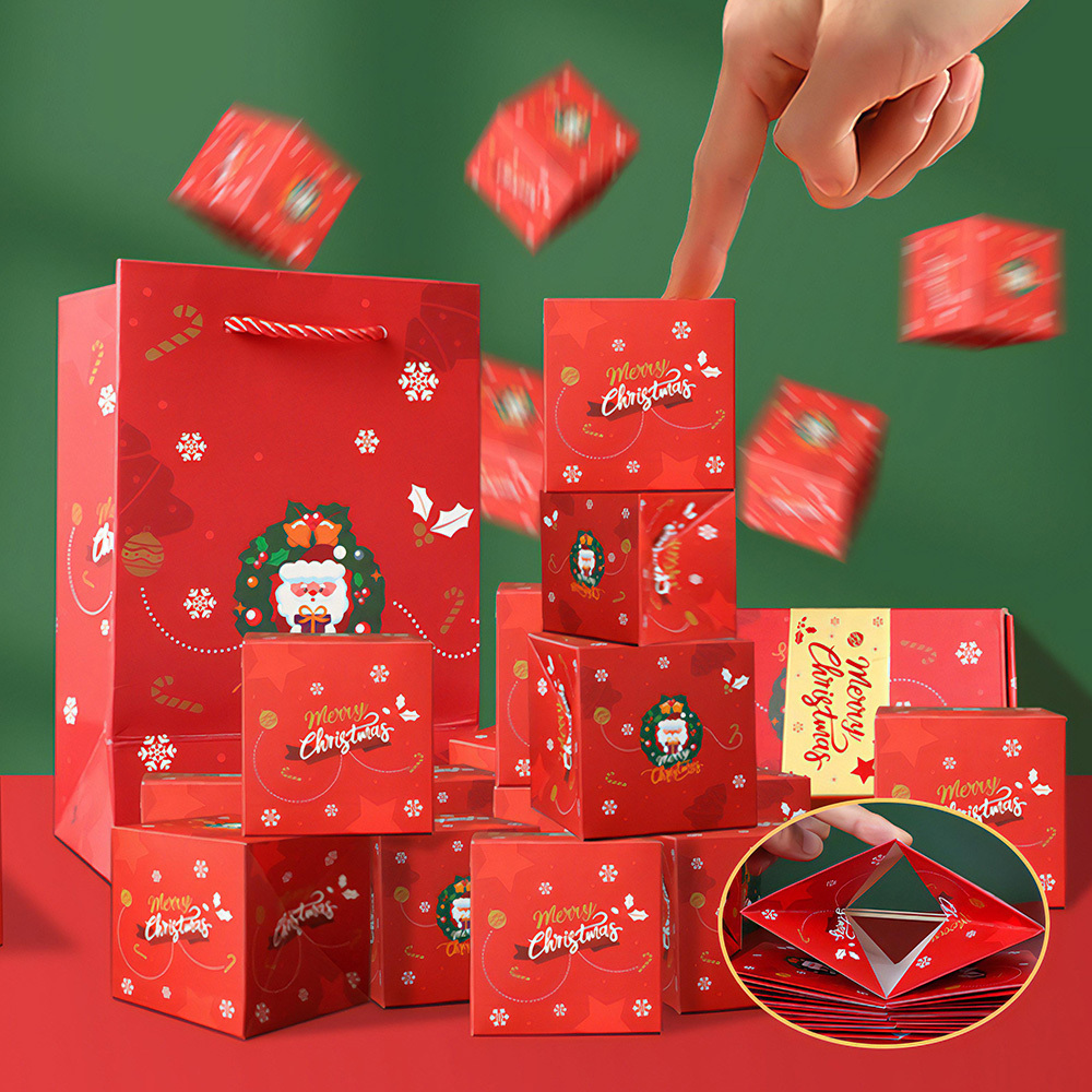 Überraschungs-geschenkbox-explosion, Neue Frohe Weihnachten, Überraschungs-geschenkbox, Pop-up-explosion-geschenkbox, Explodierende Pop-up-boxen Für Geschenke (10er, 12, 16, 20 Box-set) Für Die Familie - soufeede