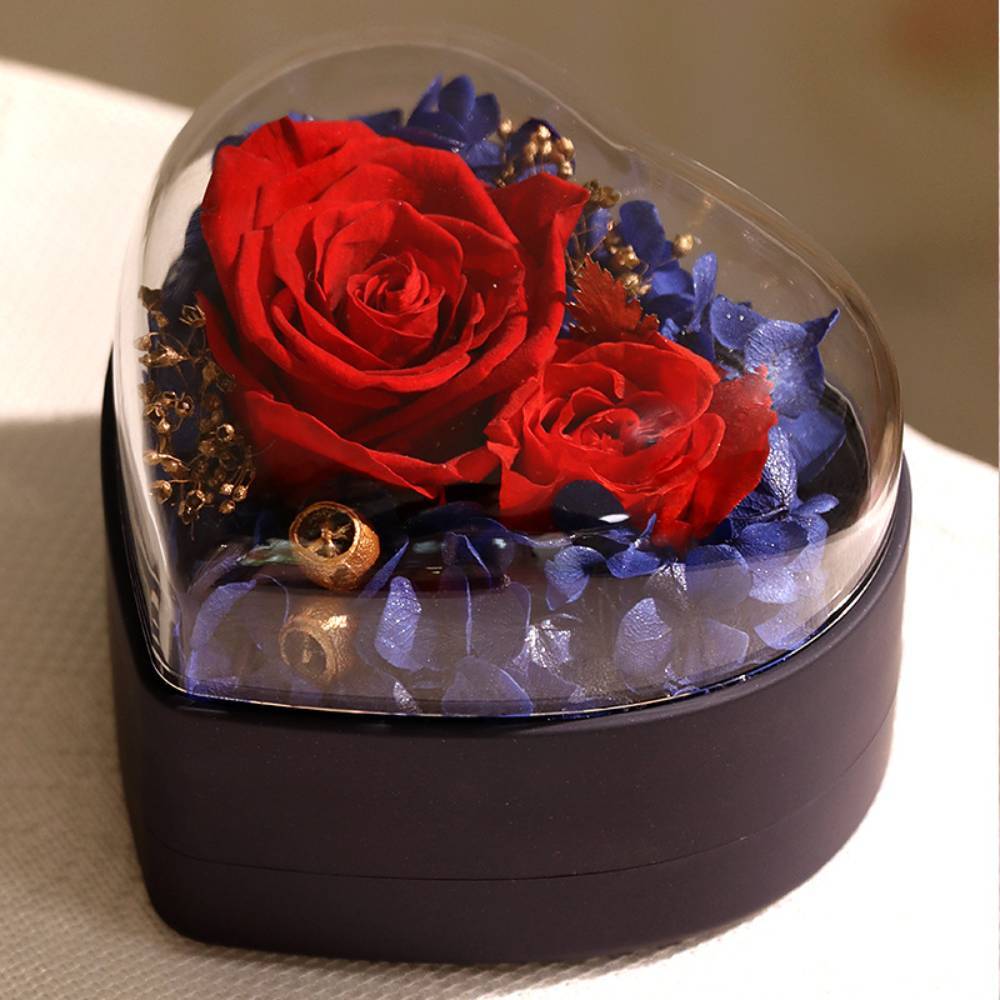 Rosen-schmuckkästchen, Herz-geschenkbox, Halskette-geschenkbox, Valentinstagsgeschenk Für Sie - soufeede