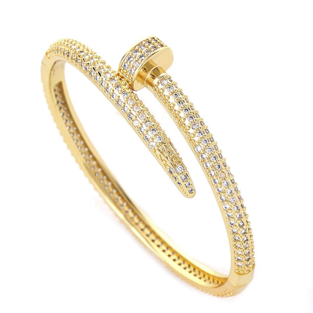 Hip Hop Armband Kreatives Nagel Zirkon Iced Armband Für Männer - soufeede