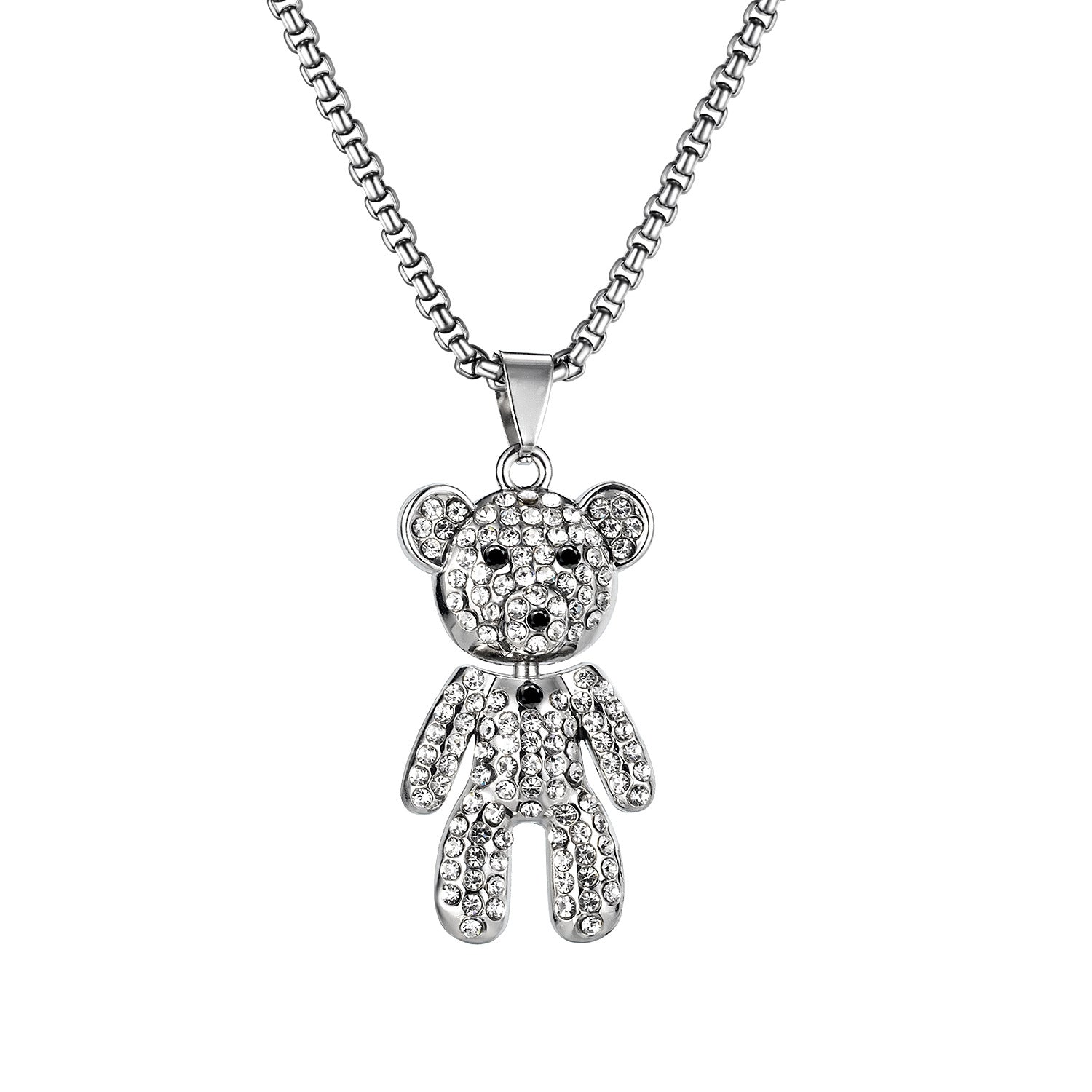 Diamant-bären-halskette, Pullover-kette, Modische Geschenke - soufeede