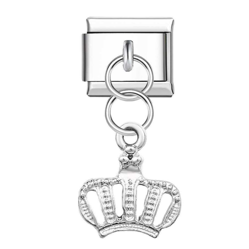Edler Italienischer Kronen-charm Für Italienische Charm-armbänder Composable Link - soufeede