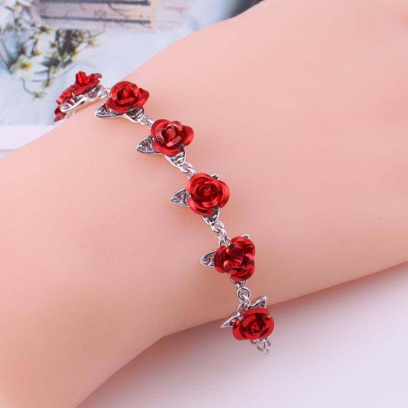 Rosenblüten-armband, Vintage-rosenschmuck, Valentinstagsgeschenk Für Frauen - soufeede