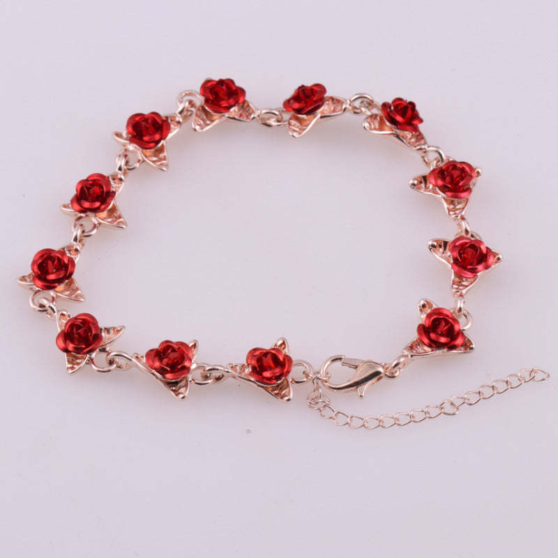 Rosenblüten-armband, Vintage-rosenschmuck, Valentinstagsgeschenk Für Frauen - soufeede