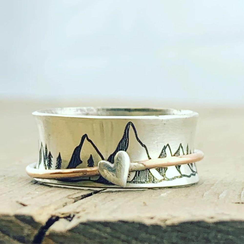 Herz-zappel-angst-ring, Meditation, Spinner-ring, Schmuck, Geschenke Für Frauen Und Mädchen - soufeede