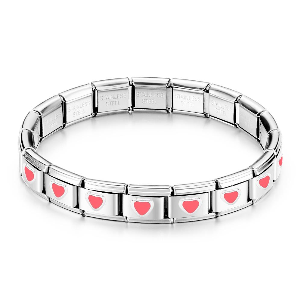 Magenta Love Vintage Italienisches Charm-armband - soufeede