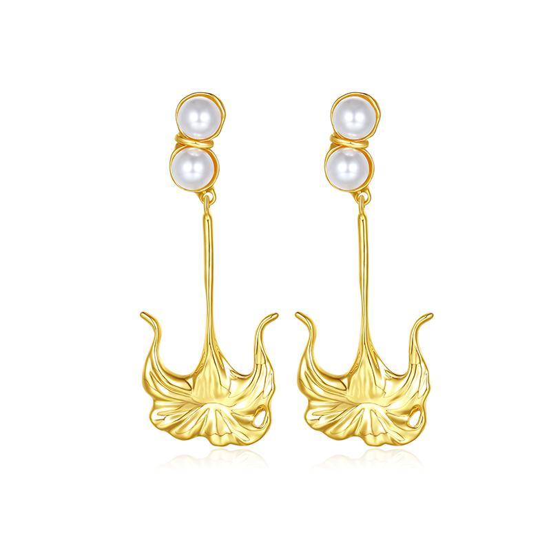 Einzelblüten-biperl-ohrringe Aus Der Datura-kollektion - soufeede