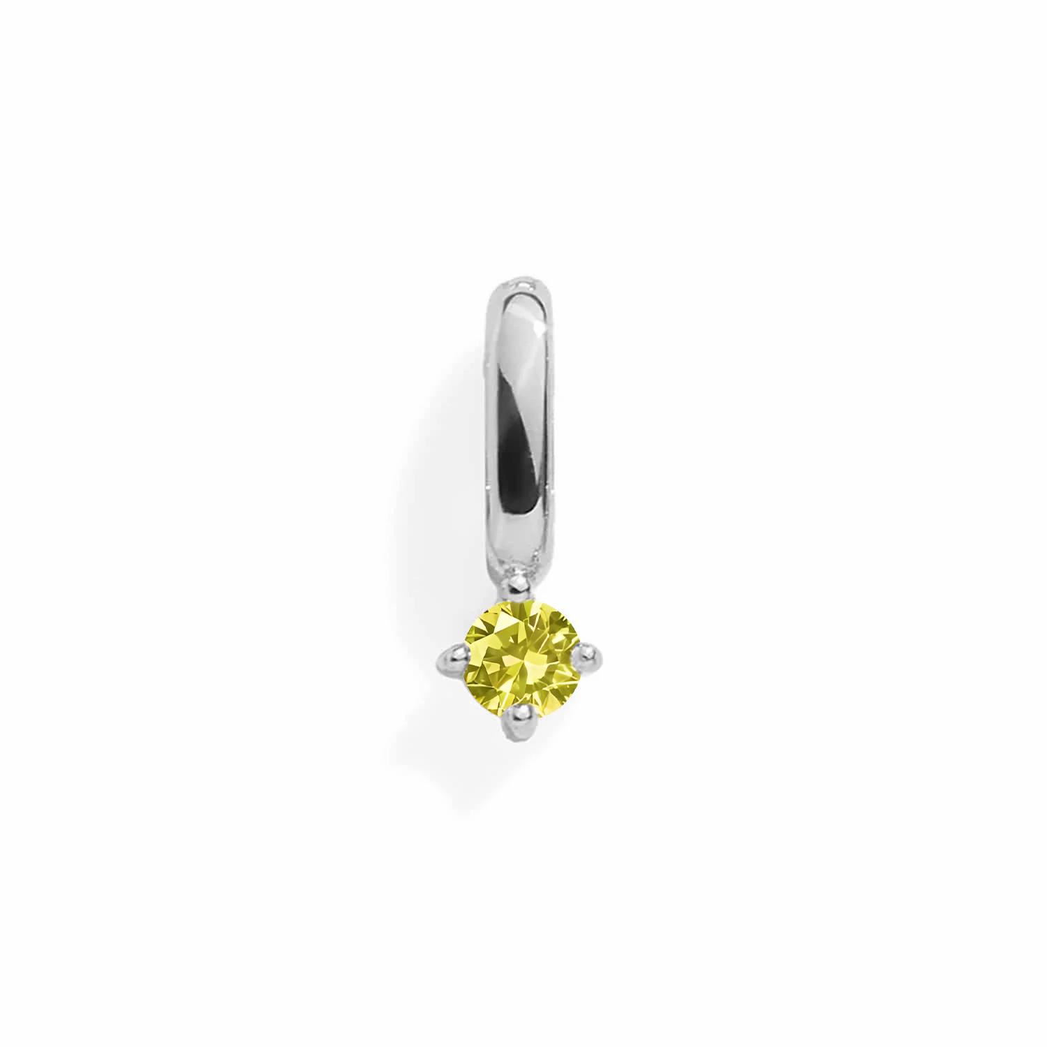 Gelber Topas-anhänger – Silber