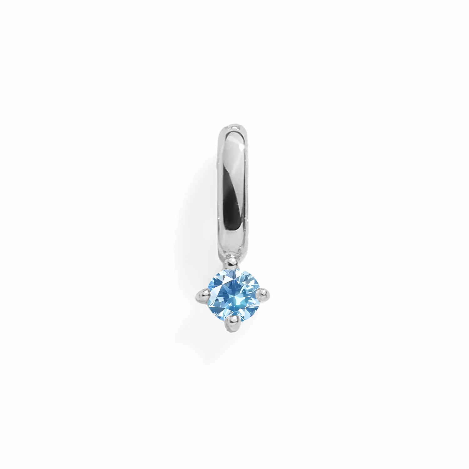 Blauer Zirkon-anhänger – Silber
