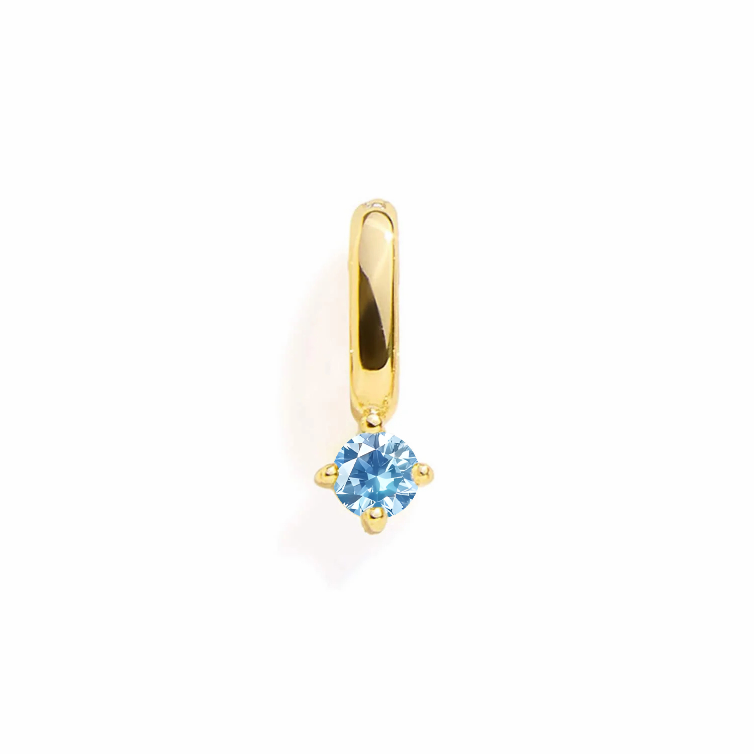 Blauer Zirkon-anhänger – Gold
