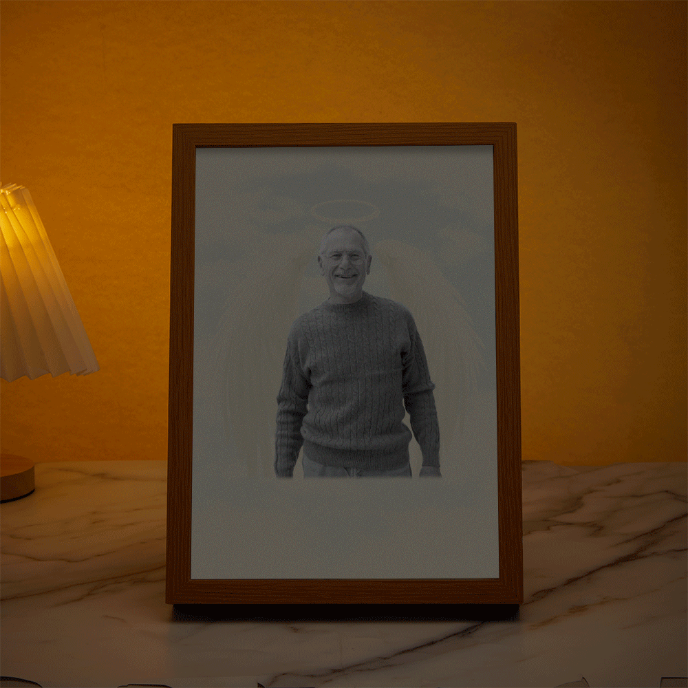 Personalisiertes, Individuelles Wunder-nachtlichtgemälde Zum Gedenken An Einen Geliebten Menschen, Der Verstorben Ist. Erinnerungsornament, Vatertagsgeschenk - soufeede