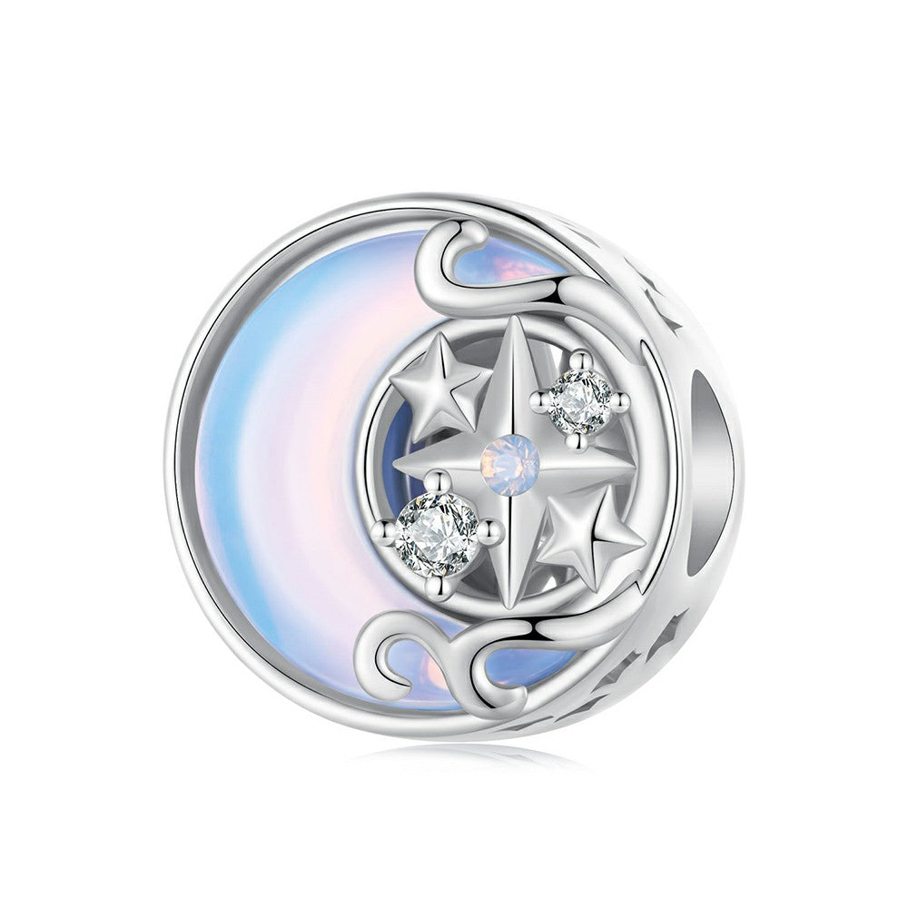Aurora Sterne Mond Charm 925 Sterling Silber xs1958