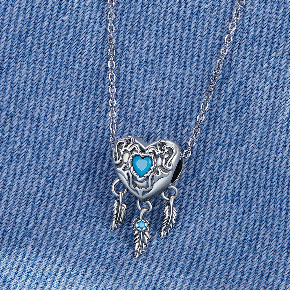 Retro-Traumfänger-Charm aus 925er Sterlingsilber xs1968