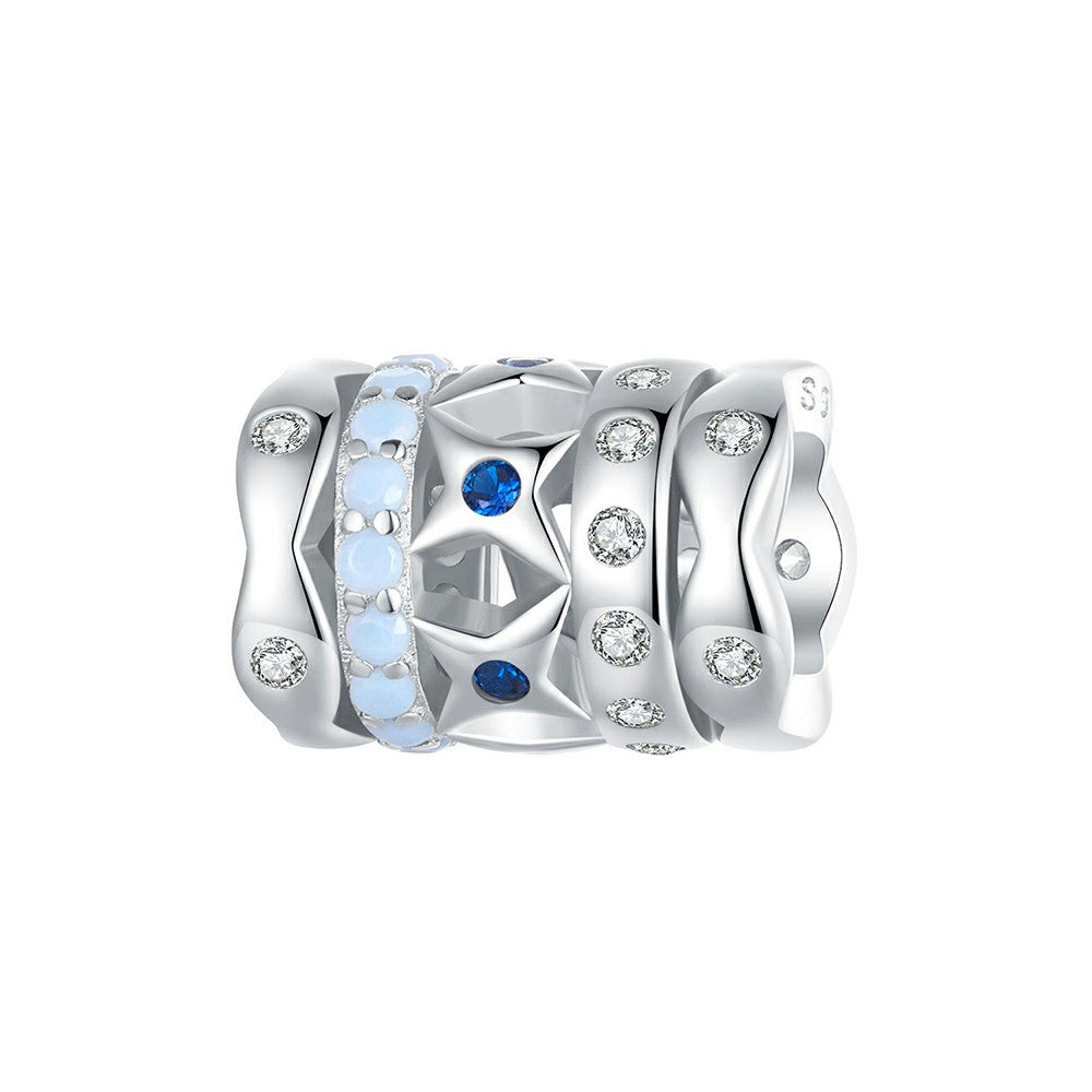 Blaue Sterne Charm 925 Sterling Silber xs2021