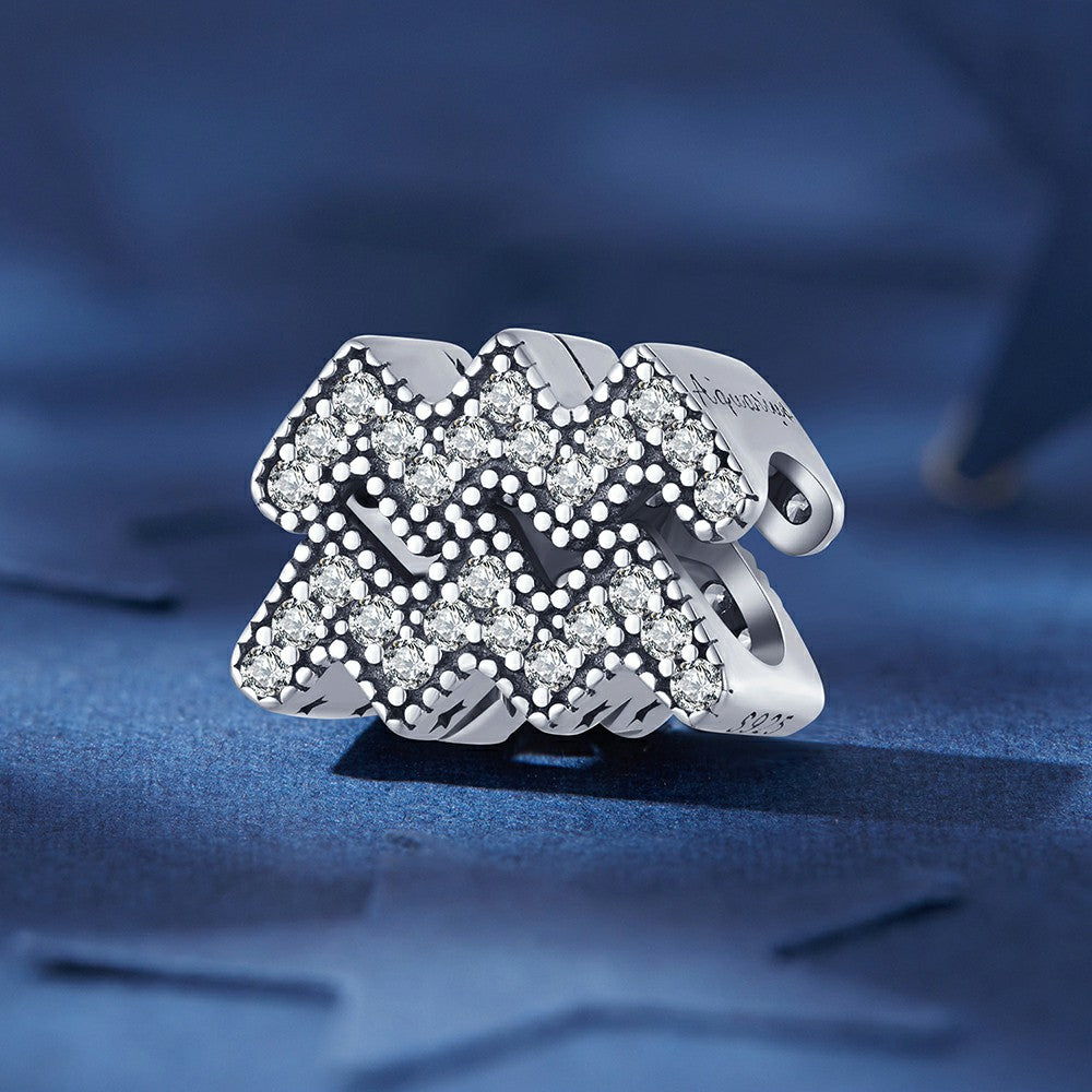 Glücksbringer Sternzeichen Wassermann 925er Sterlingsilber xs2055