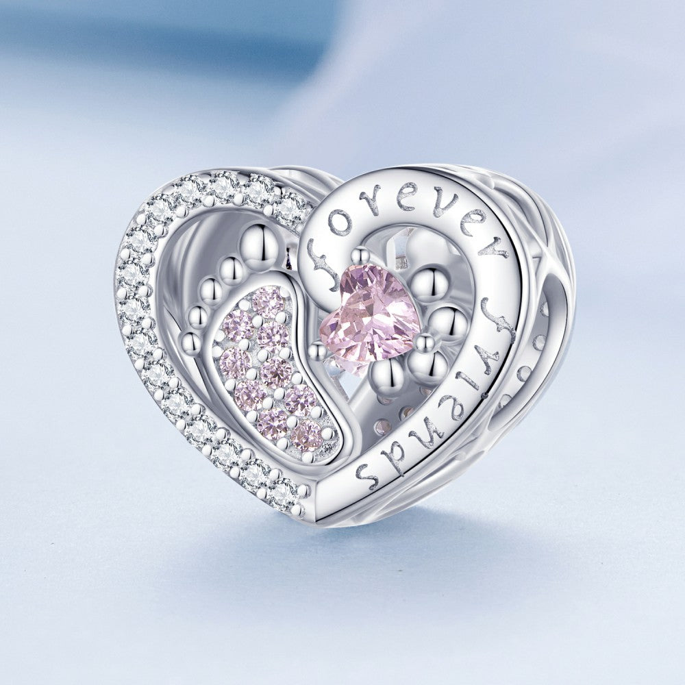 Charm-Anhänger „Friendly Paw Print Forever“ aus 925er-Sterlingsilber xs2097