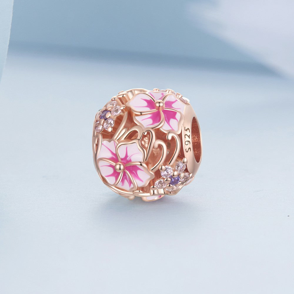 Rosa Sakura-Anhänger aus 925er-Sterlingsilber xs2185