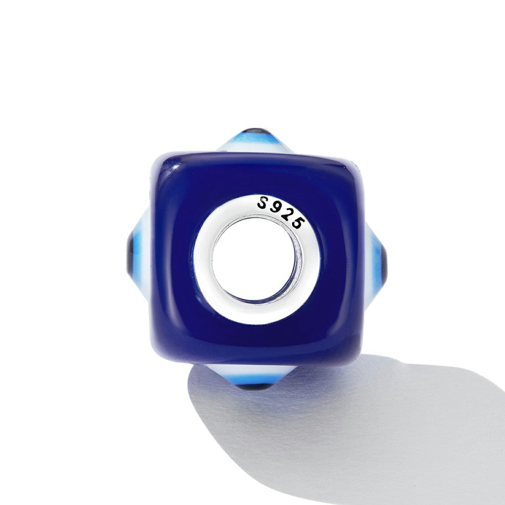 Teufelsauge Amulett Perlen Lila Charm 925 Sterling Silber XS2220