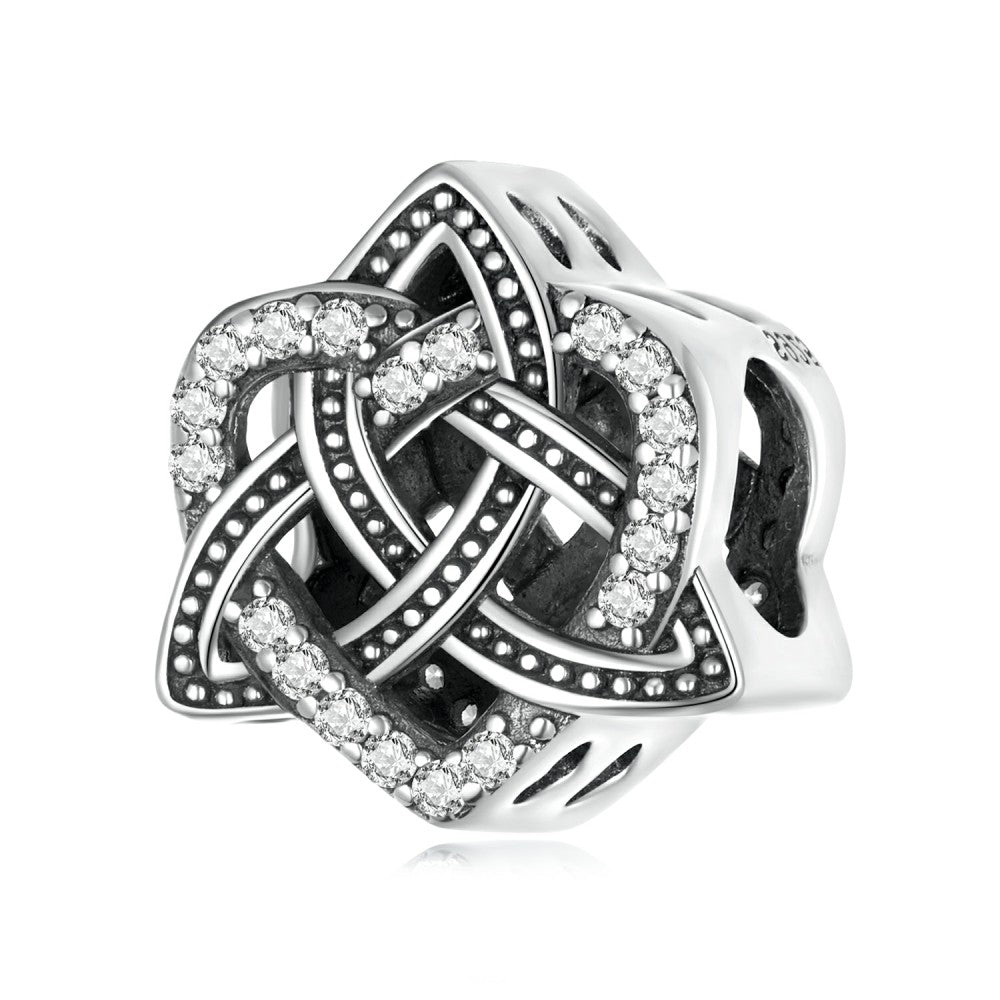 Keltischer Knoten-Liebes-Herz-Anhänger 925er Sterlingsilber xs2221