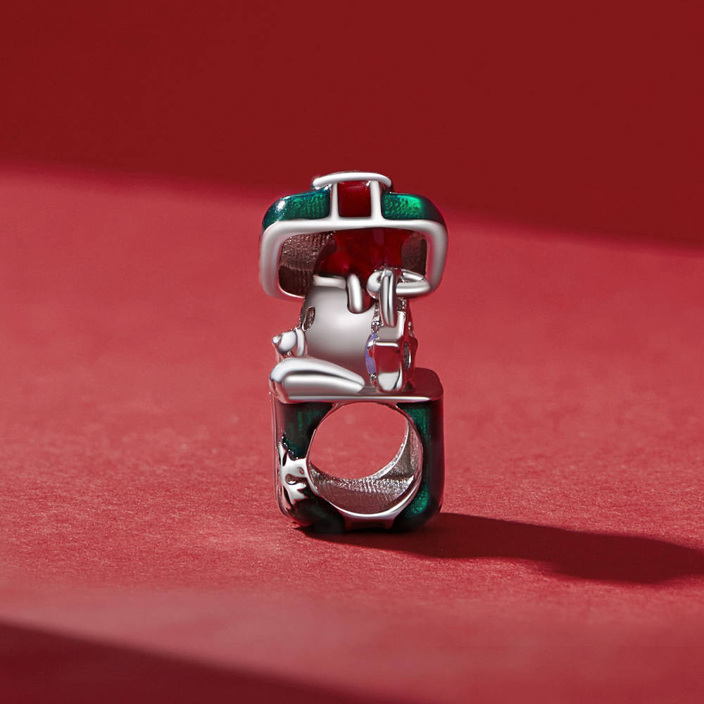 Bär Weihnachtsgeschenkbox Charm Silber Weihnachtsgeschenke - soufeede