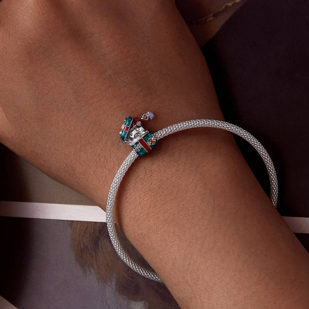 Bär Weihnachtsgeschenkbox Charm Silber Weihnachtsgeschenke - soufeede