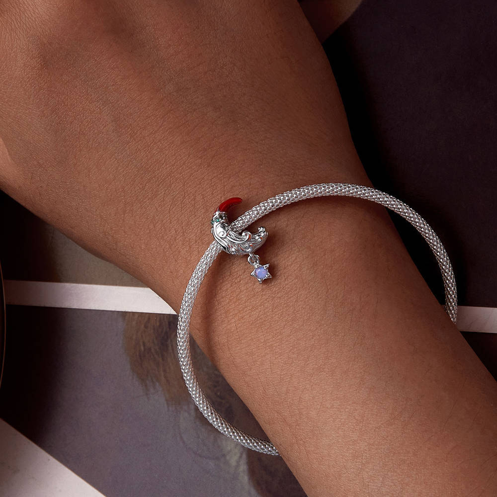 Mondschein-weihnachtsmann-charm, Silberne Weihnachtsgeschenke - soufeede