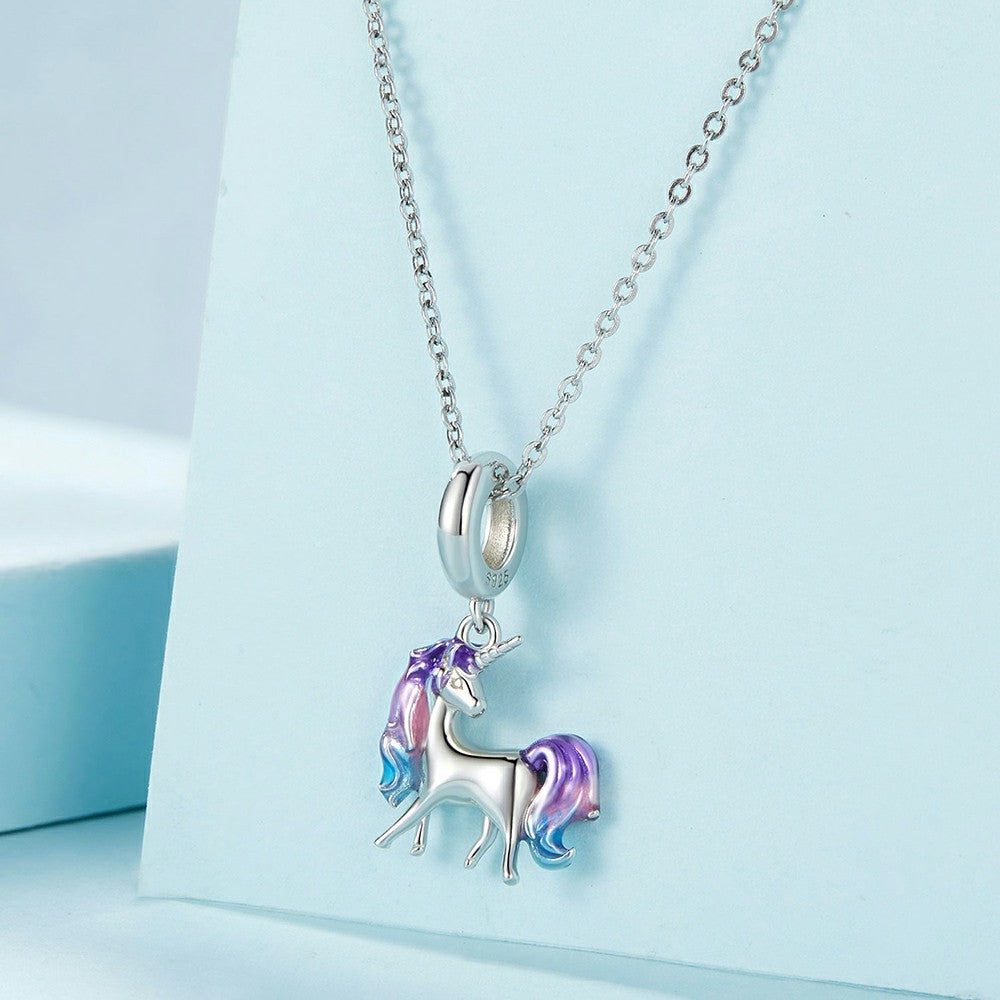 Einhorn-Anhänger, 925er Sterlingsilber, YB2257