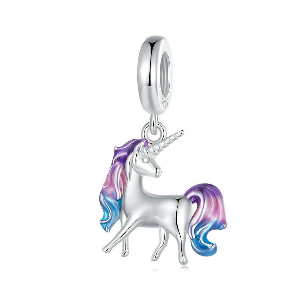 Einhorn-Anhänger, 925er Sterlingsilber, YB2257