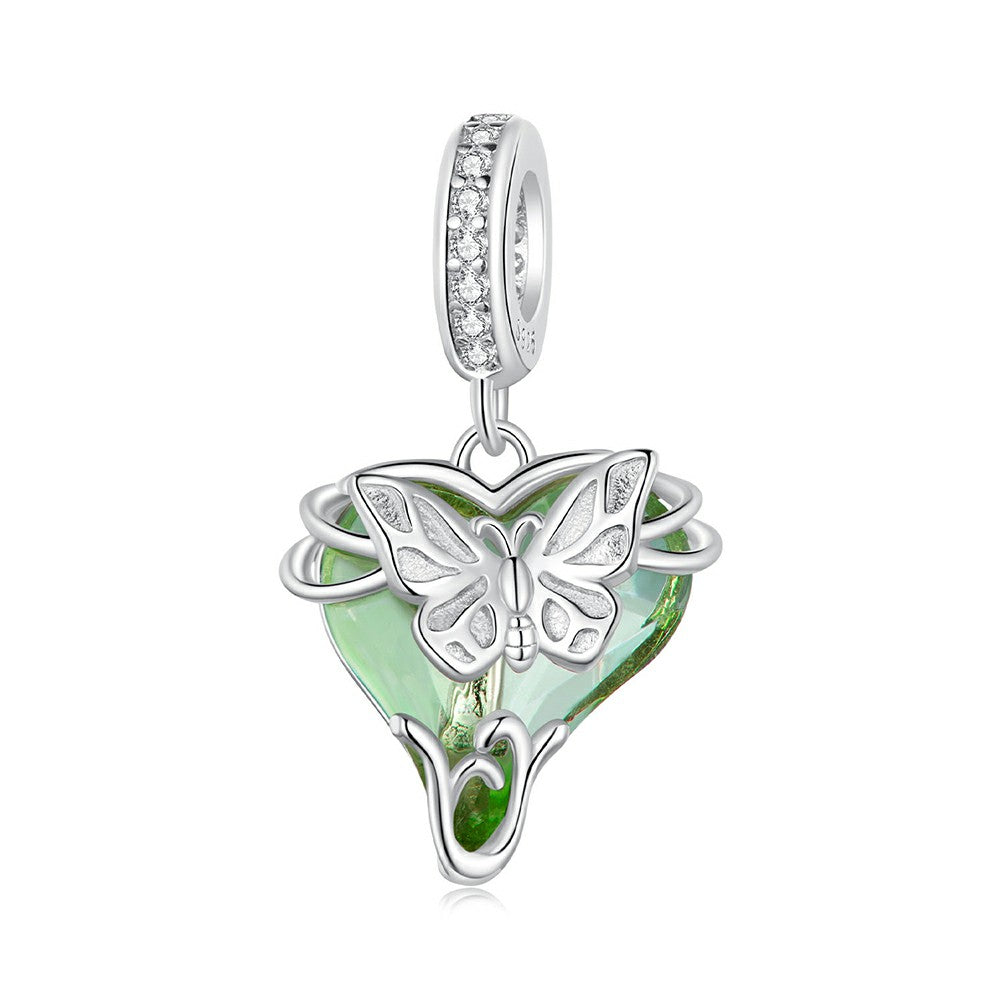 Kleiner fliegender Schmetterling-Anhänger aus 925er-Sterlingsilber, YB2271