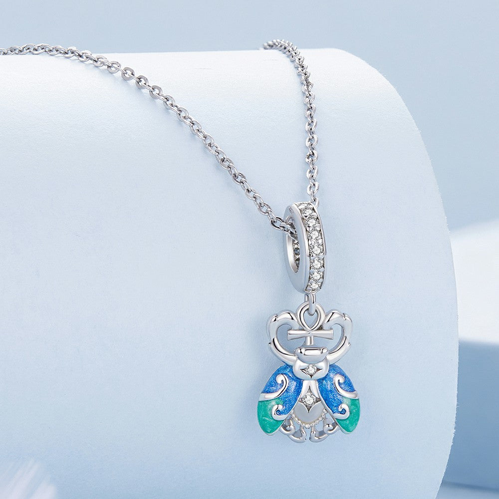 Skarabäus-Anhänger aus 925er-Sterlingsilber, YB2282