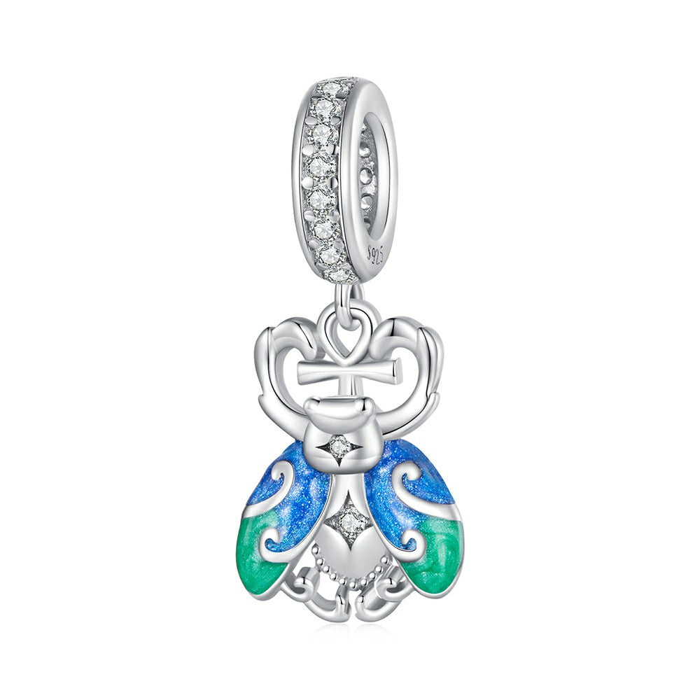 Skarabäus-Anhänger aus 925er-Sterlingsilber, YB2282