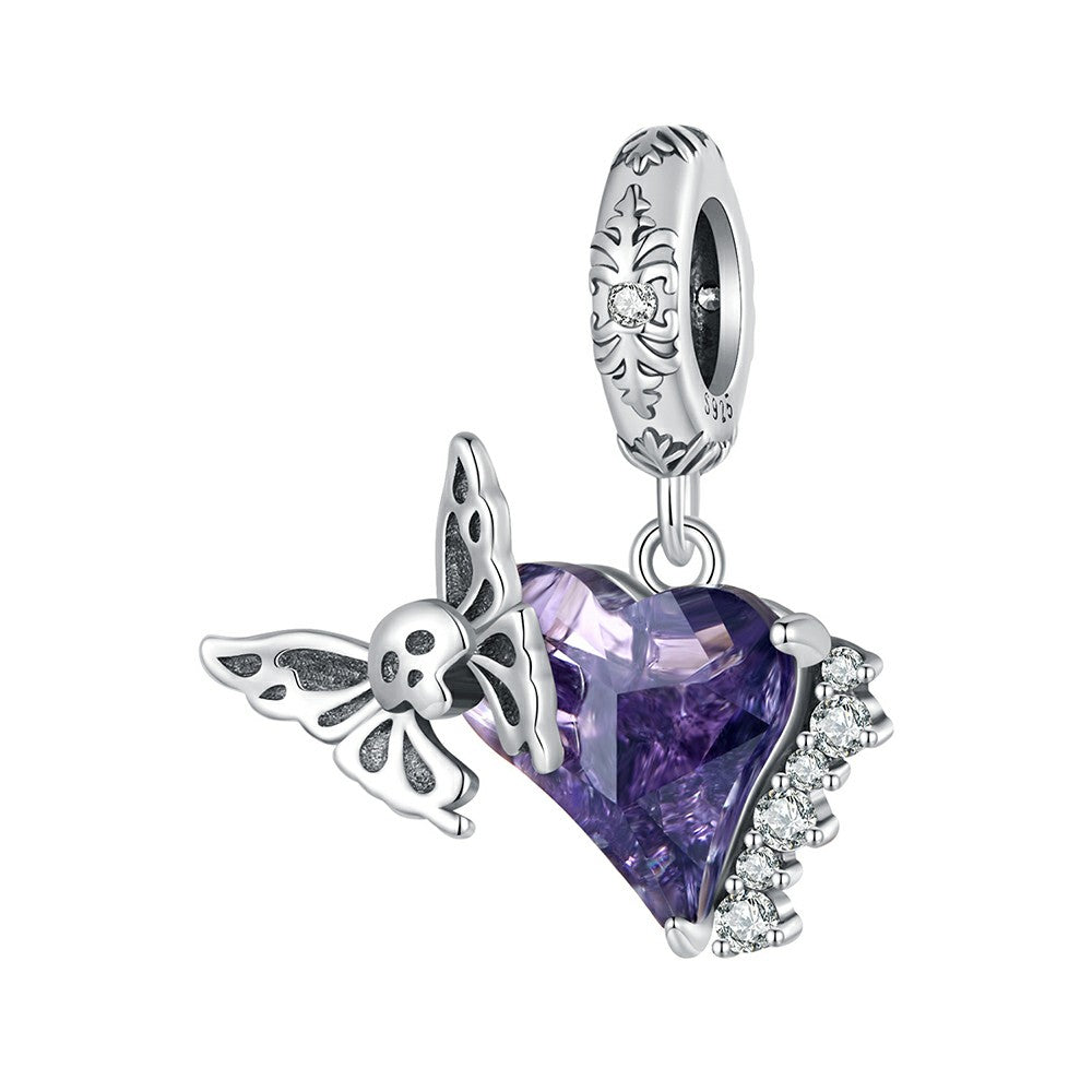 Totenkopf-Schmetterling-Anhänger aus 925er-Sterlingsilber, YB2311