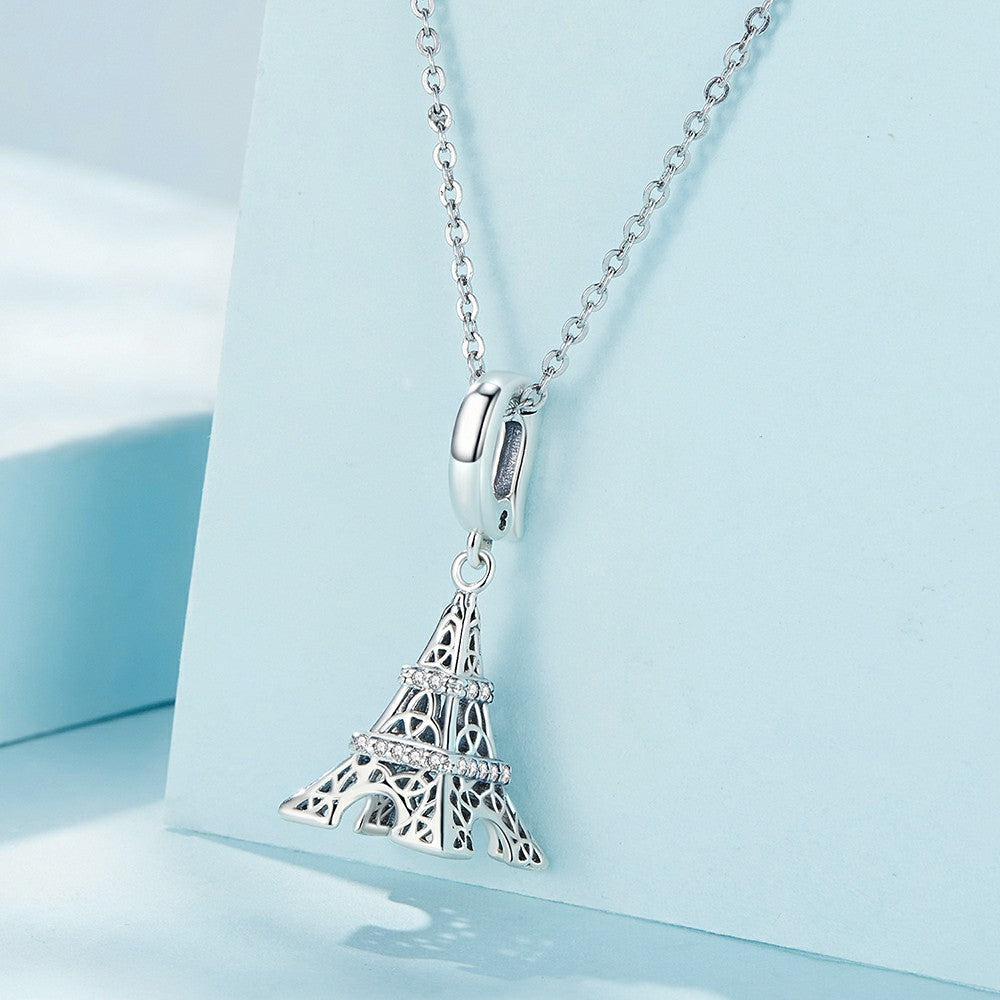 Phil Tower-Anhänger mit Öffnungs- und Schließschnalle, 925er Sterlingsilber, YB2322