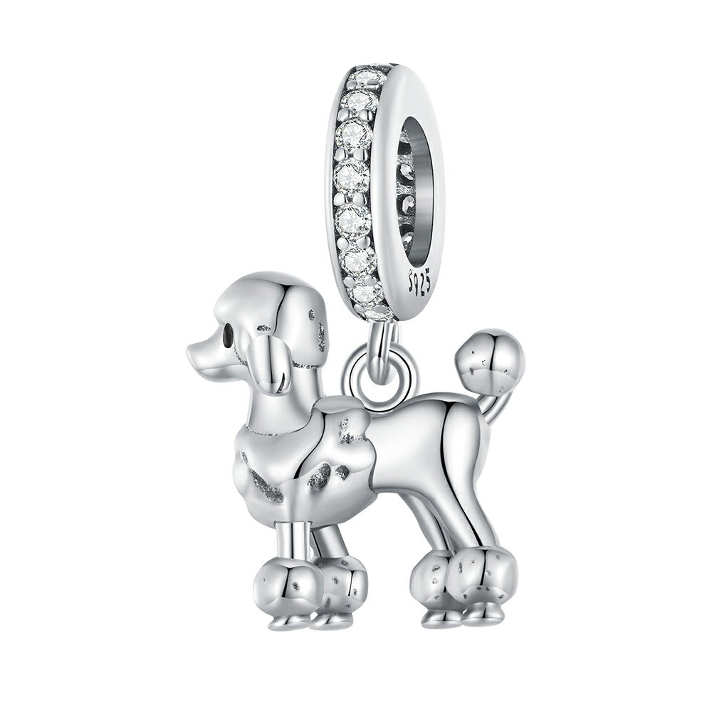 Pudel-Anhänger aus 925er Sterlingsilber, YB2372