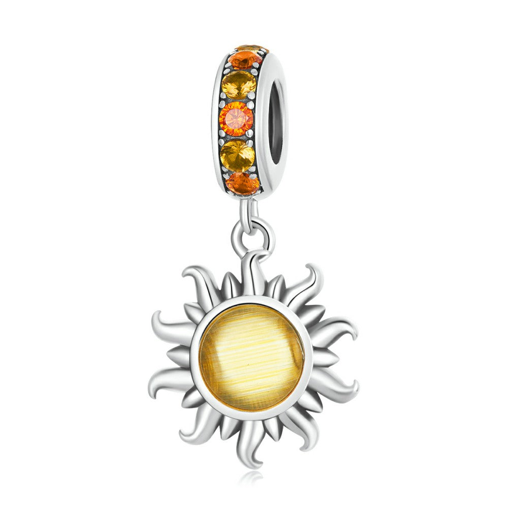 Charm-Anhänger „Kleine Sonne“, 925er-Sterlingsilber, YB2533
