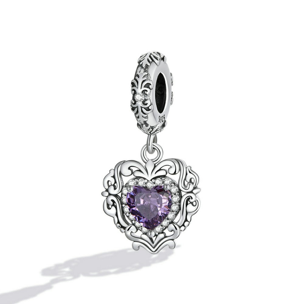 Klassischer Herz-Anhänger aus 925er Sterlingsilber, YB2542