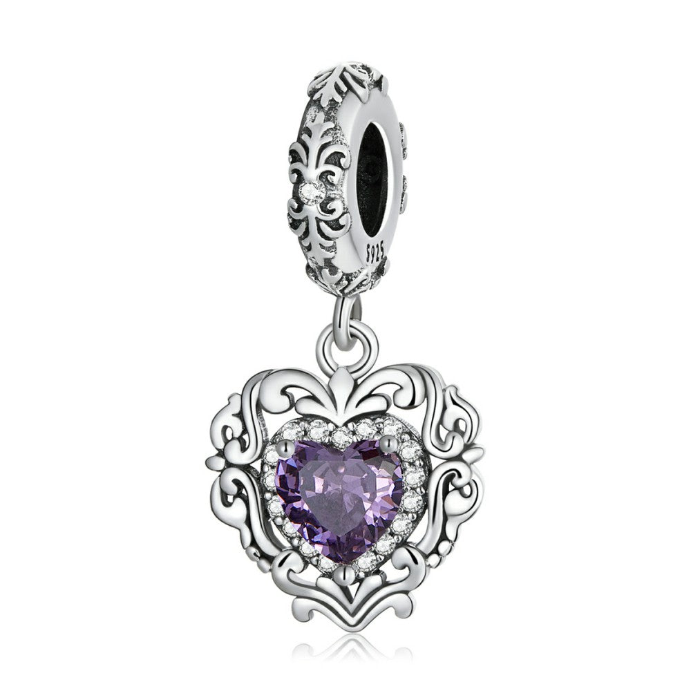 Klassischer Herz-Anhänger aus 925er Sterlingsilber, YB2542