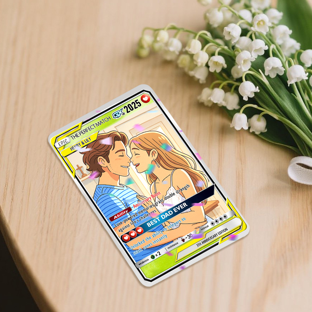 Personalisierte Pokemon-karte, Benutzerdefinierte Foto-kunst-karte, Brieftaschenkarte, Geschenk Für Freund - soufeelde