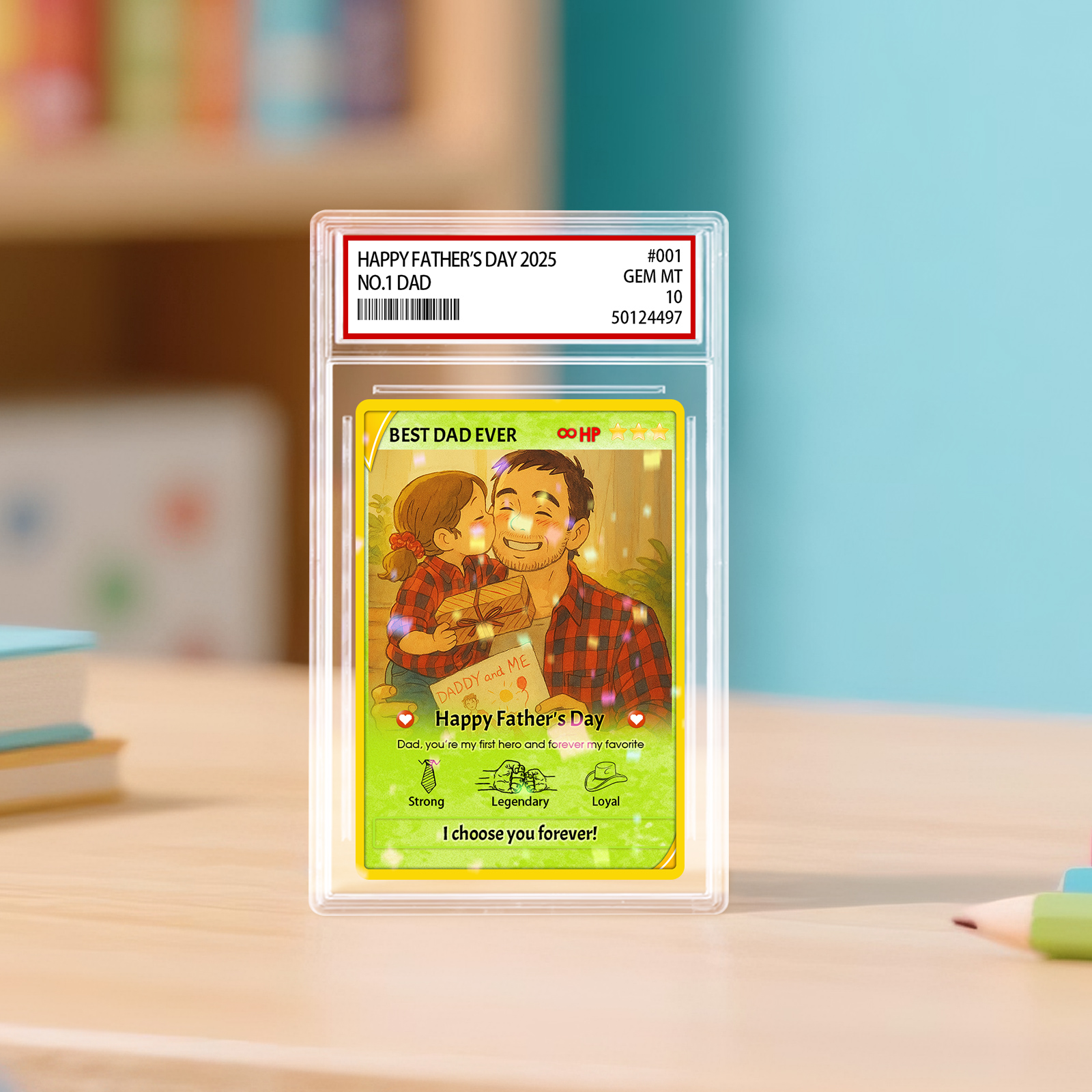 Personalisierte Anime-karte Zum Vatertag, Anime-fotoblock, Geschenk Für Neuen Papa, Vatertagsgeschenk, Gamer-papa-geschenk Von Kindern, Gamer-ehemann-geschenk - soufeelde