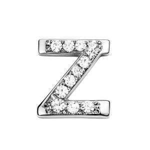 Buchstabe Z Mit Diamantanhänger – Silber