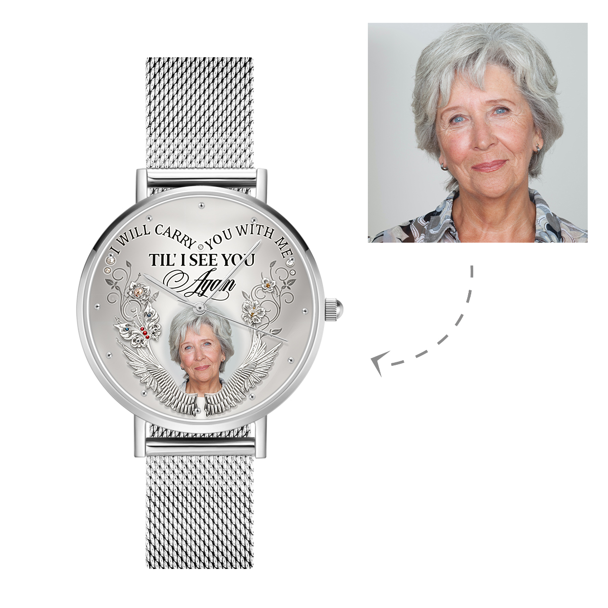 Benutzerdefinierte Foto Memorial Watch Gedenken Geschenke - soufeede
