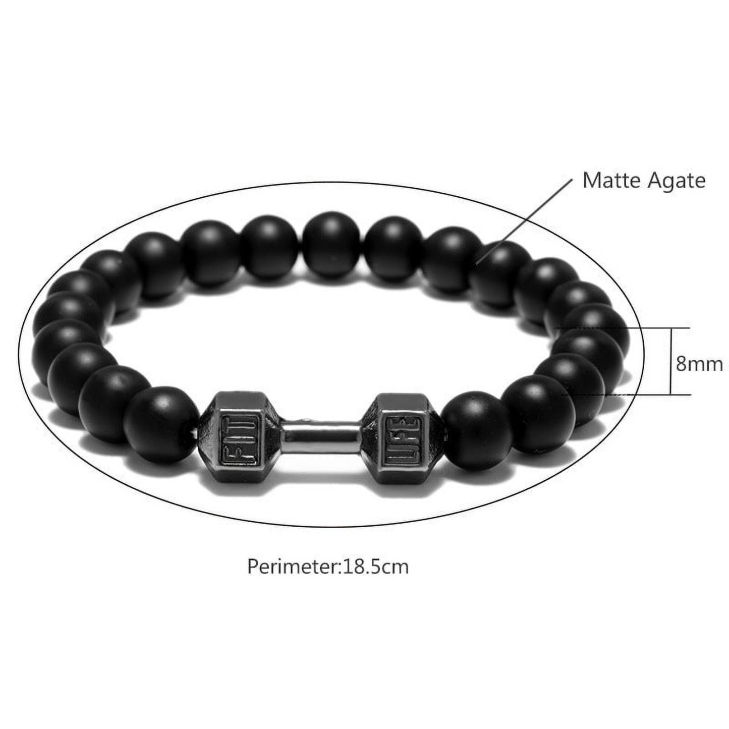 Metall-hantelperlen-armband, Fitness-schmuck Für Gewichtheber-enthusiasten, Sportliches Accessoire - soufeelde