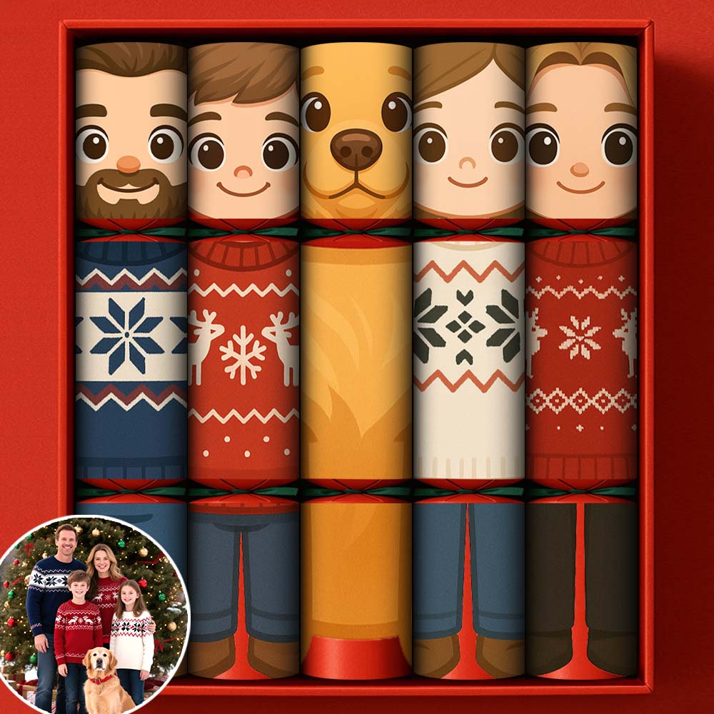 Personalisierte Foto-weihnachtsknaller Als Geschenk Für Neujahr Und Feiertage – Diy-papierhut Mit Witzkarten – Weihnachtsknaller-geschenke - soufeelde