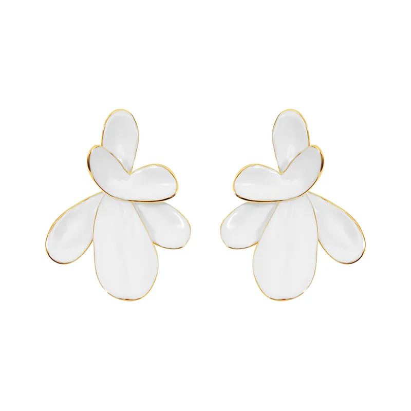 Große Blütenblatt-ohrstecker Aus Der Petals-kollektion - soufeede