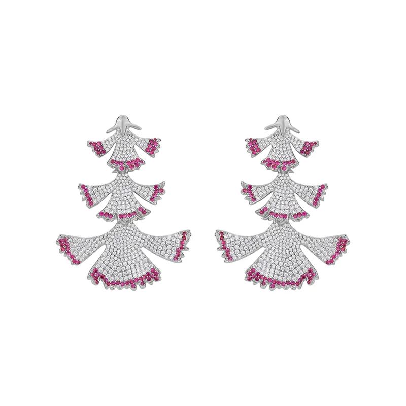 Carnation Collection Dreiblättrige Quastenohrringe In Silber Und Gold - soufeede